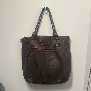The Trend Brown Leather Tote Bag